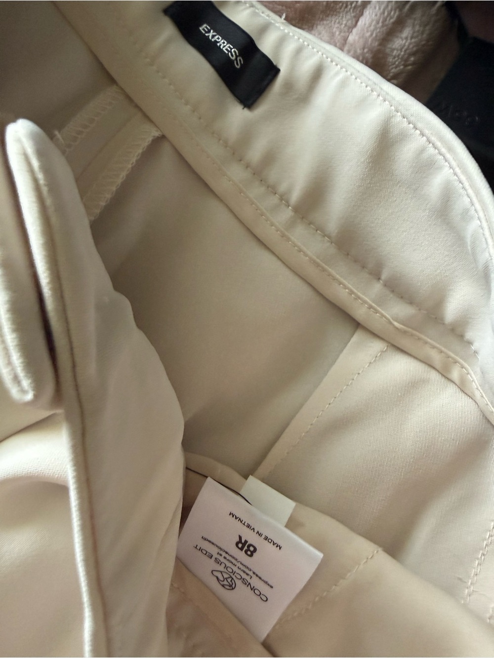 Express Cream Dressy Cargo pants